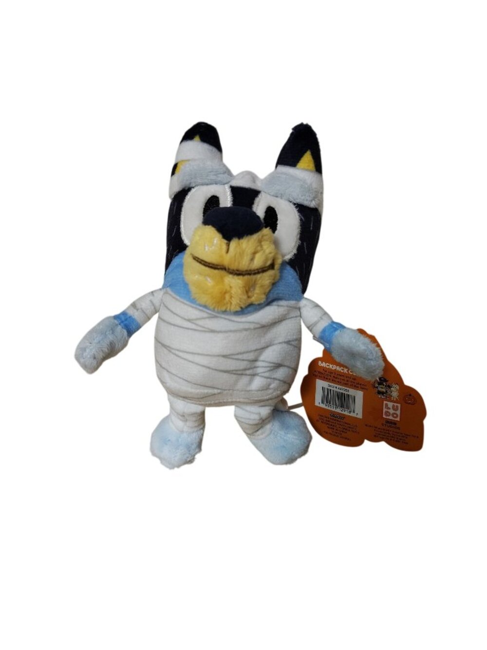 Bluey Halloween Mummy Plush Clip On Backpack Hanger Bag Charm New